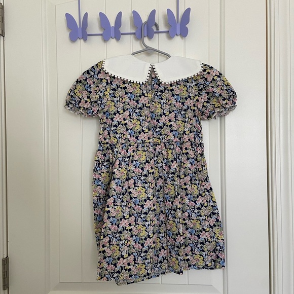 Vintage toddler girl’s floral‎ puff sleeve 100% cotton dress size 5T - Picture 6 of 7